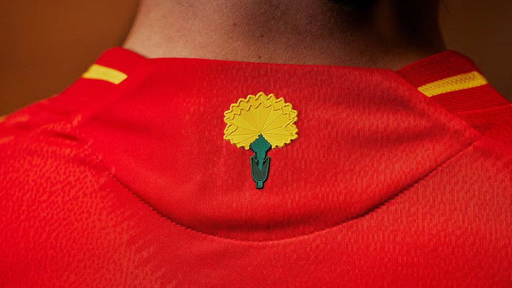 ما هو السبب وراء وجود زهرة صفراء على ظهر قميص إسبانيا الجديد؟