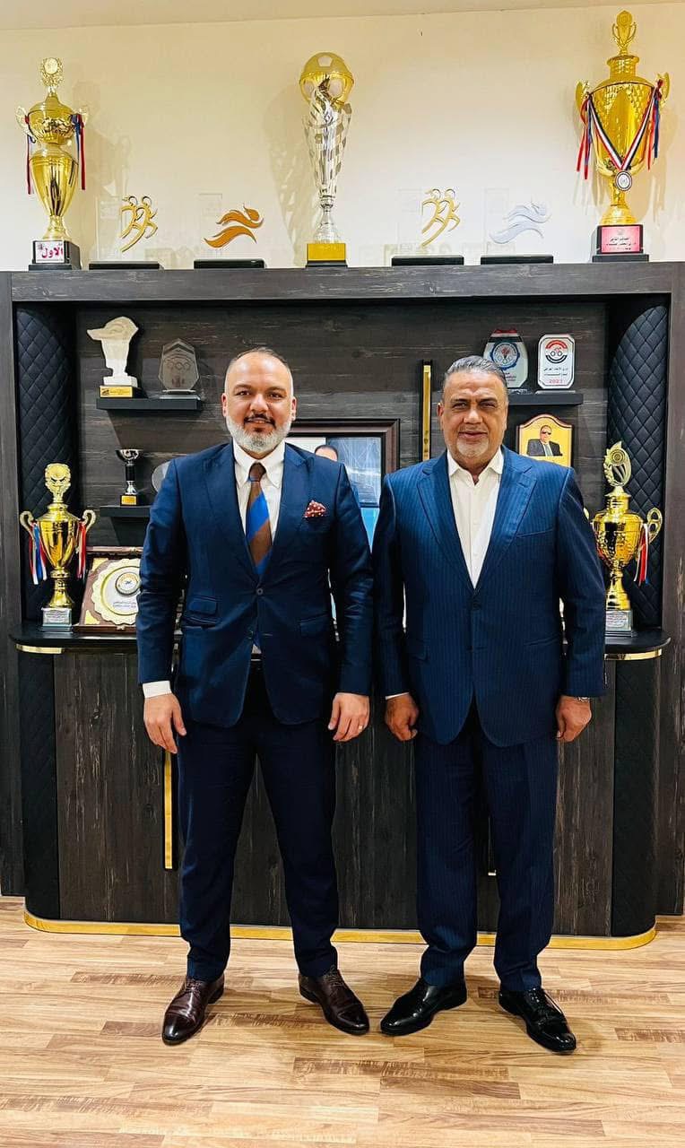 رئيس الهيئة الموقتة للزوراء يزور نادي الكهرباء