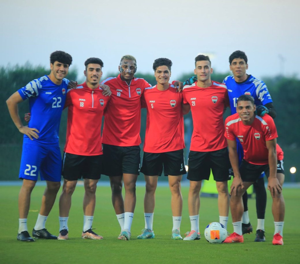 الأولمبي العراقي يواصل استعداداته للمنتخب السعودي